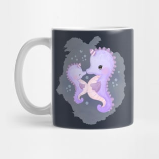 Seahorse Motherhood Cartoon Mug